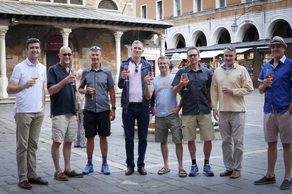 Group who cycled Venice to Rome